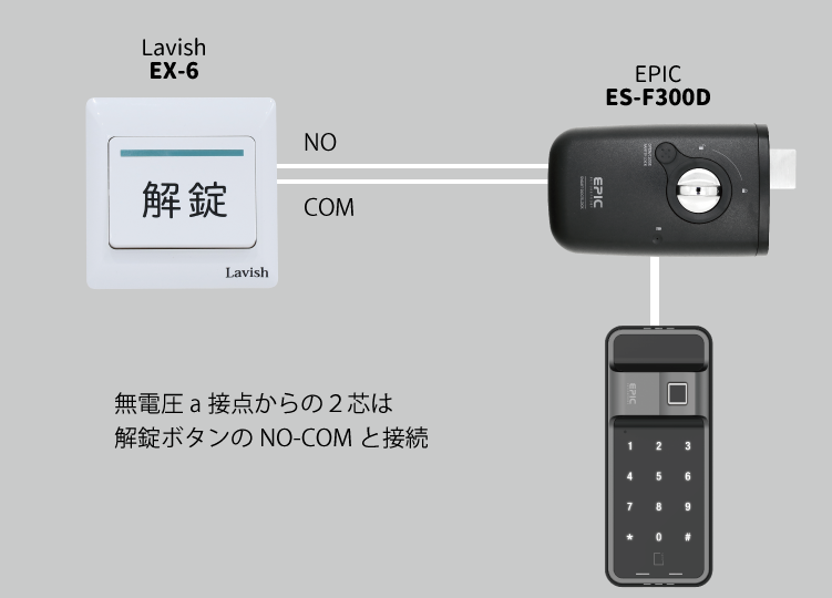 無電圧a接点を利用した解錠ボタンとの接続 - EPIC ヘルプセンター